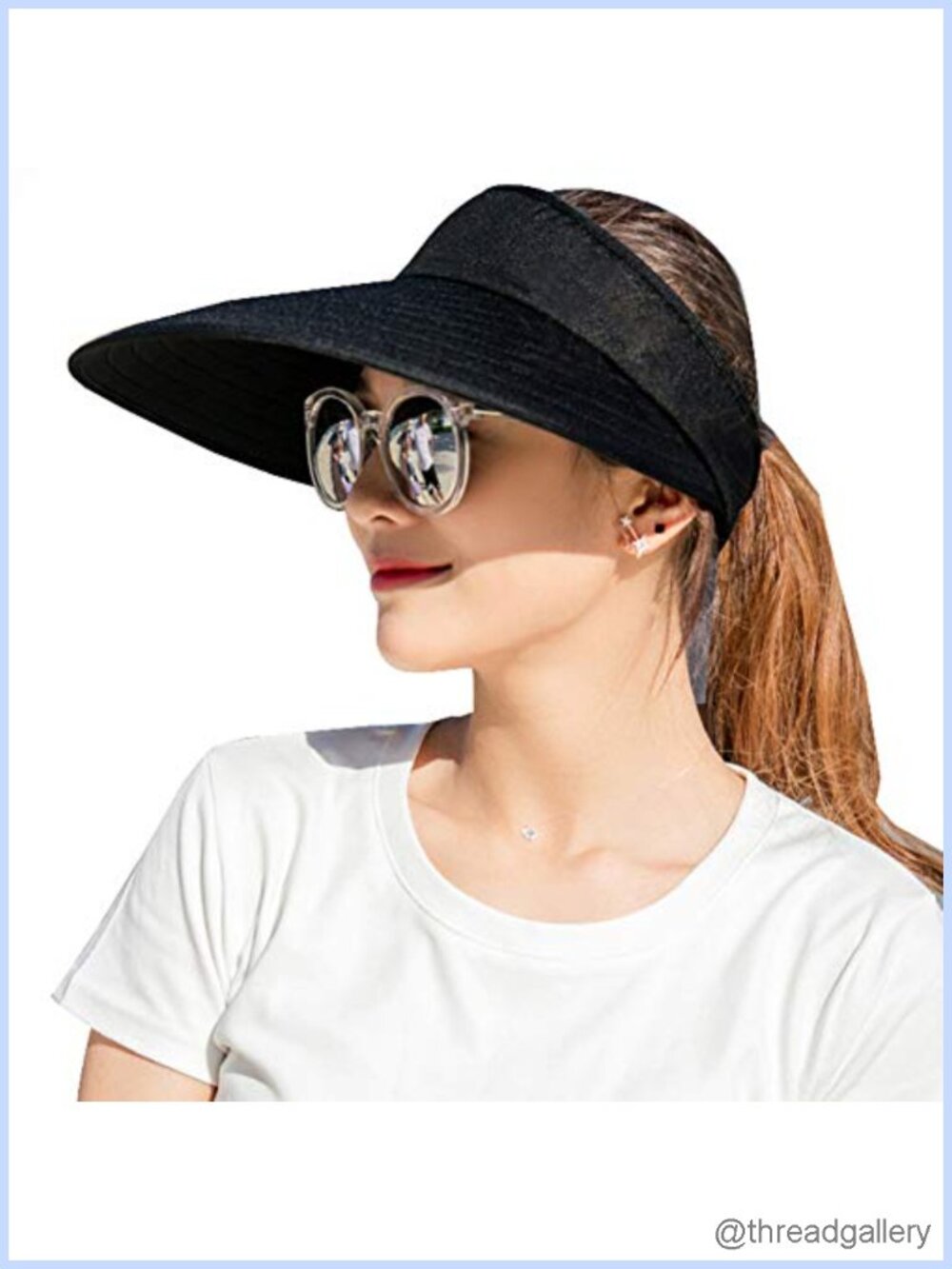 Women's UV Protection Sun Visor Hat Large Brim Foldable Beach